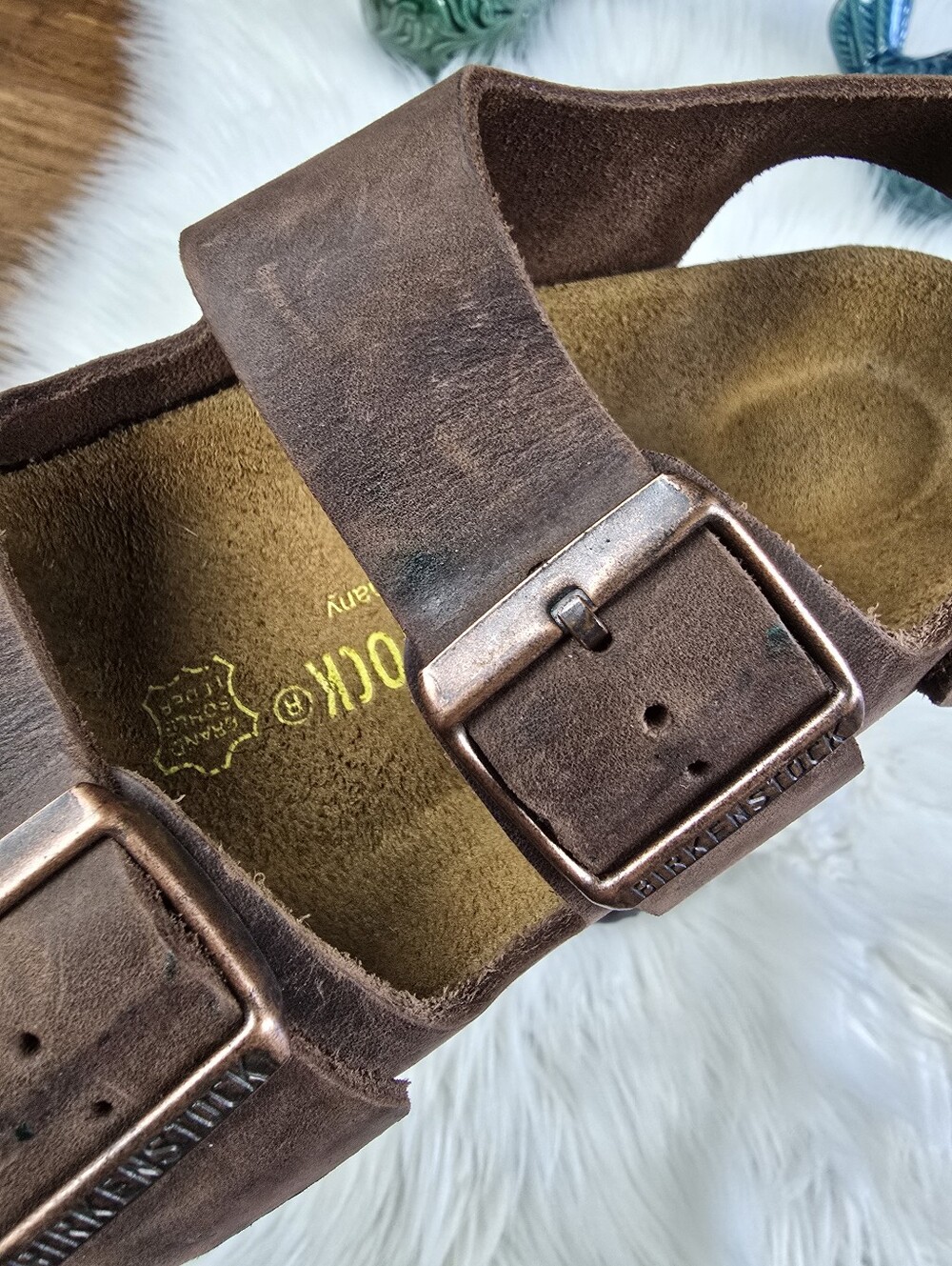 Birkenstock Milano Oiled Leather Sandals Size 38 - Picture 2 of 14